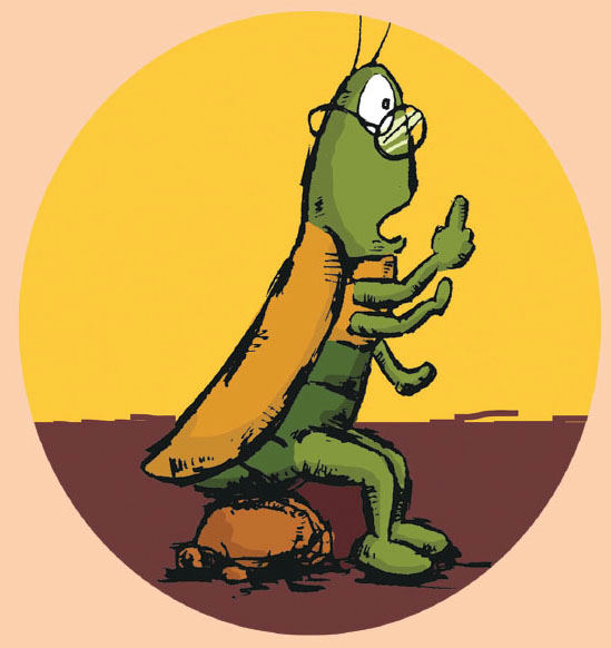 Cover of Grasshoppers' Attack on Elephant